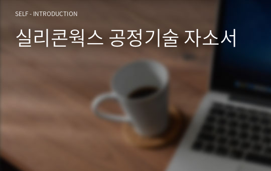 실리콘웍스 공정기술 자소서