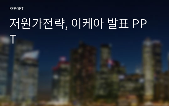 저원가전략, 이케아 발표 PPT