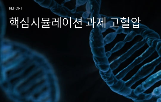 핵심시뮬레이션 과제 고혈압