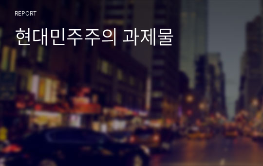 현대민주주의 과제물