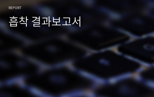 흡착 결과보고서