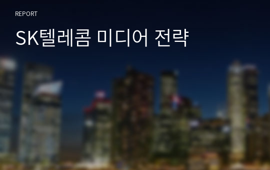 SK텔레콤 미디어 전략