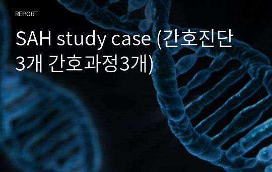 SAH study case (간호진단3개 간호과정3개)