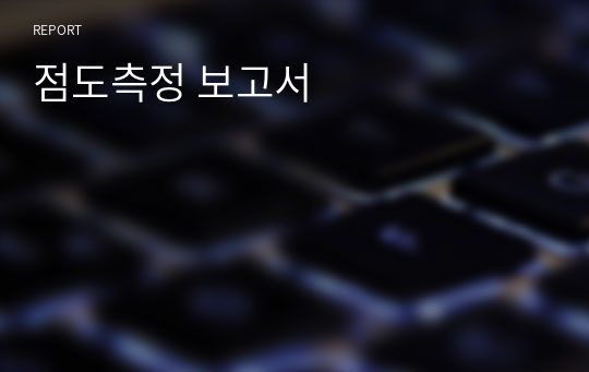 점도측정 보고서