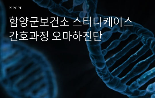 함양군보건소 스터디케이스 간호과정 오마하진단