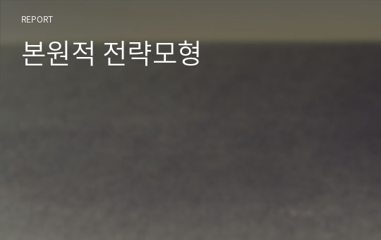 본원적 전략모형