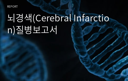 뇌경색(Cerebral Infarction)질병보고서