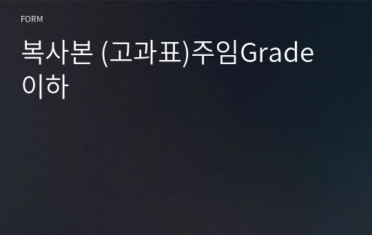 복사본 (고과표)주임Grade 이하