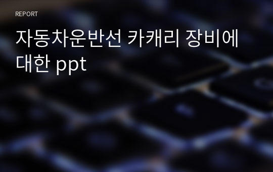 자동차운반선 카캐리 장비에 대한 ppt