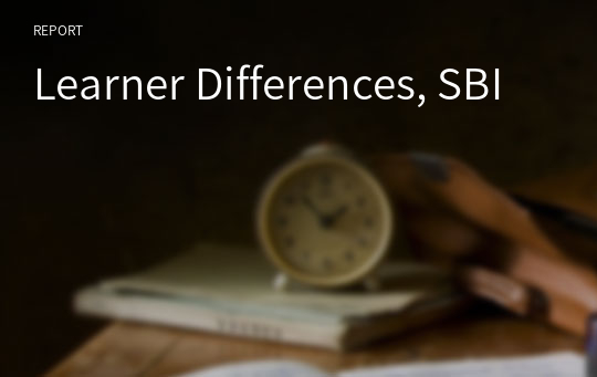Learner Differences, SBI