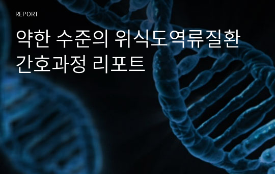 약한 수준의 위식도역류질환 간호과정 리포트