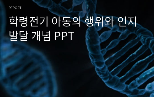 학령전기 아동의 행위와 인지발달 개념 PPT