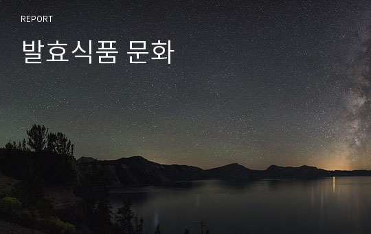 발효식품 문화