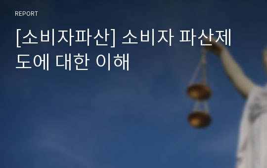 [소비자파산] 소비자 파산제도에 대한 이해