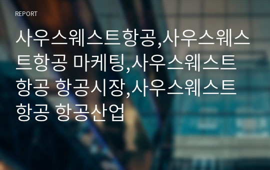 사우스웨스트항공,사우스웨스트항공 마케팅,사우스웨스트항공 항공시장,사우스웨스트항공 항공산업