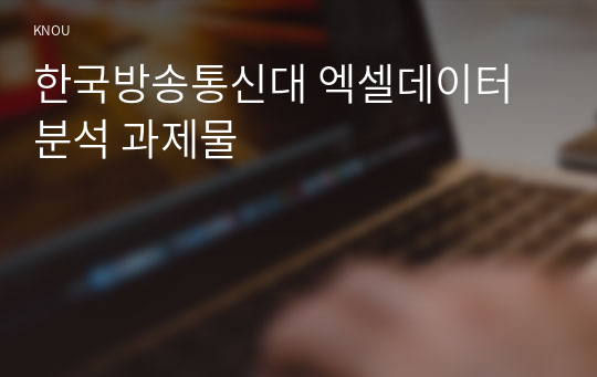 한국방송통신대 엑셀데이터분석 과제물