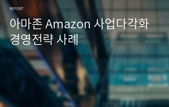 아마존 Amazon 사업다각화 경영전략 사례