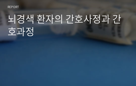 뇌경색 환자의 간호사정과 간호과정