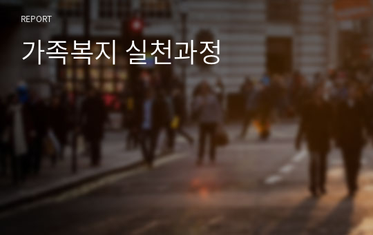 가족복지 실천과정