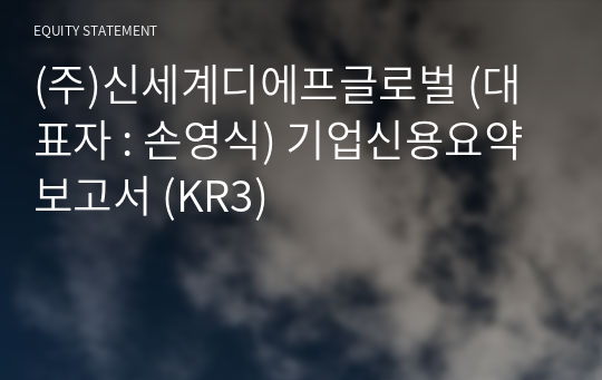 (주)신세계디에프글로벌 기업신용요약보고서 (KR3)