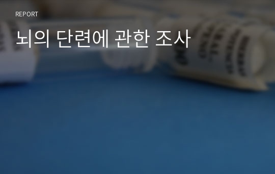 뇌의 단련에 관한 조사