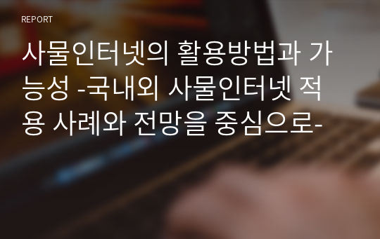 사물인터넷의 활용방법과 가능성 -국내외 사물인터넷 적용 사례와 전망을 중심으로-