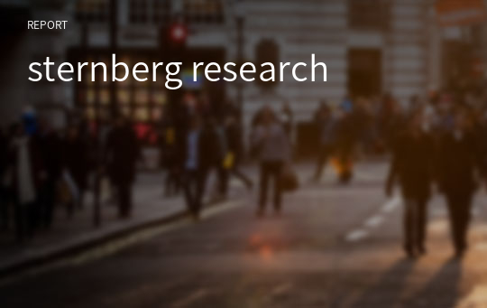 sternberg research