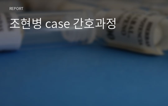 조현병 case 간호과정