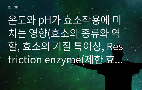 온도와 pH가 효소작용에 미치는 영향(효소의 종류와 역할, 효소의 기질 특이성, Restriction enzyme(제한 효소), Gel Electrophoresis, 전기영동 결과 분석)