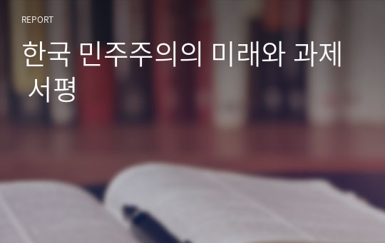 한국 민주주의의 미래와 과제 서평