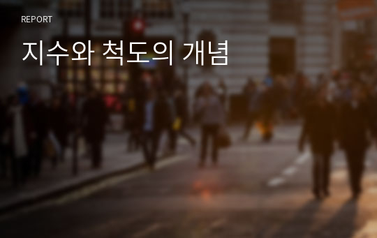 지수와 척도의 개념