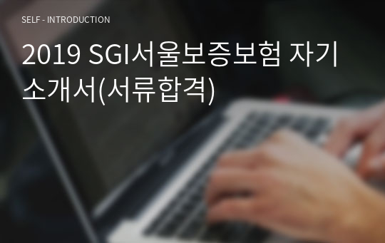2019 SGI서울보증보험 자기소개서(서류합격)