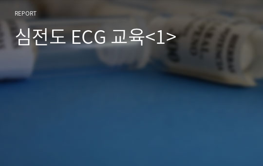 심전도 ECG 교육&lt;1&gt;