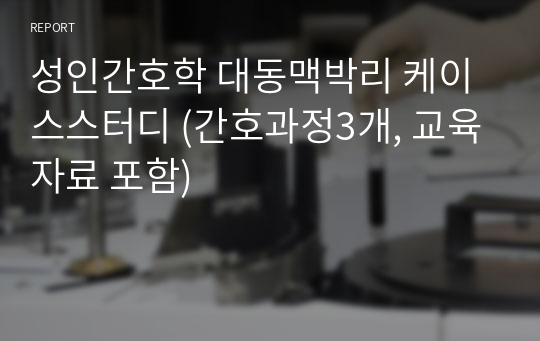 성인간호학 대동맥박리 케이스스터디 (간호과정3개, 교육자료 포함)