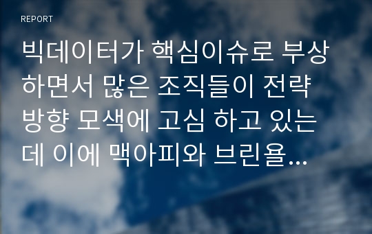 빅데이터가 핵심이슈로 부상하면서 많은 조직들이 전략 방향 모색에 고심 하고 있는데 이에 맥아피와 브린욜프손이 제시한 성공적인 빅데이터 활용조건 5가지 는 무엇인지 서술하고 터너 등이 제시한 빅데이터 수용 4단계에 관해 서술하시오.