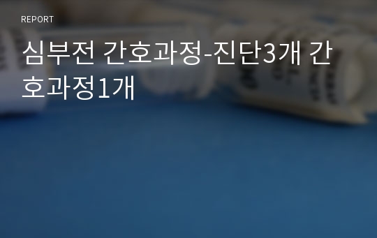 심부전 간호과정-진단3개 간호과정1개