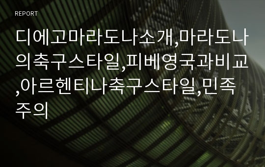 디에고마라도나소개,마라도나의축구스타일,피베영국과비교,아르헨티나축구스타일,민족주의