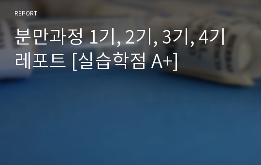 분만과정 1기, 2기, 3기, 4기 레포트 [실습학점 A+]