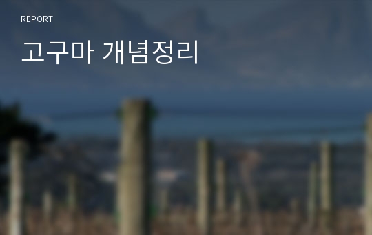 고구마 개념정리