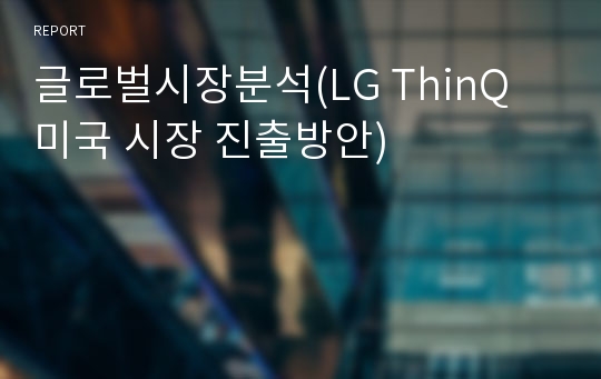글로벌시장분석(LG ThinQ 미국 시장 진출방안)