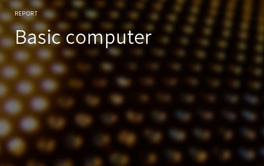 Basic computer