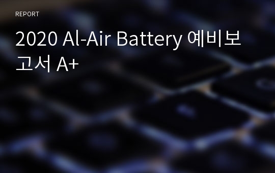 2020 Al-Air Battery 예비보고서 A+