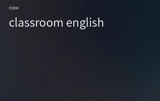 classroom english