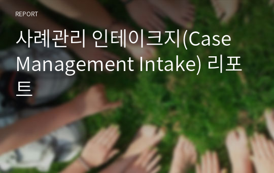 사례관리 인테이크지(Case Management Intake) 리포트