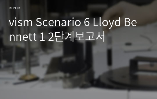 vism Scenario 6 Lloyd Bennett 1 2단계보고서