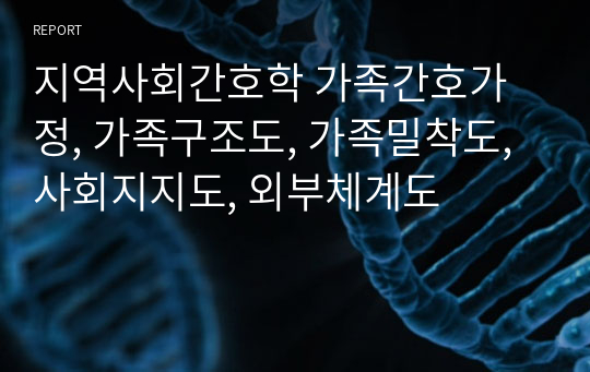 지역사회간호학 가족간호가정, 가족구조도, 가족밀착도, 사회지지도, 외부체계도