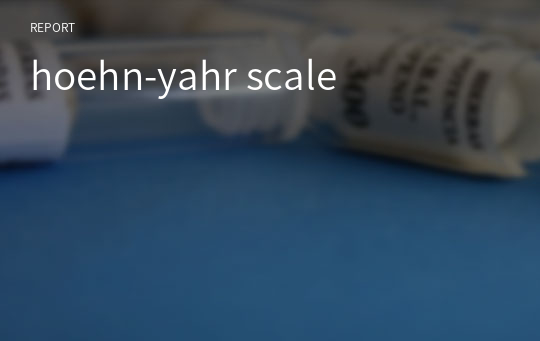 hoehn-yahr scale
