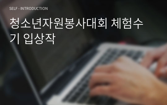 청소년자원봉사대회 체험수기 입상작