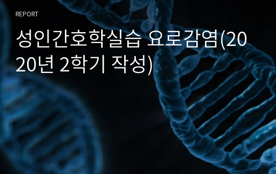 성인간호학실습 요로감염(2020년 2학기 작성)