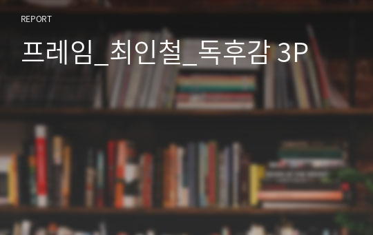 프레임_최인철_독후감 3P